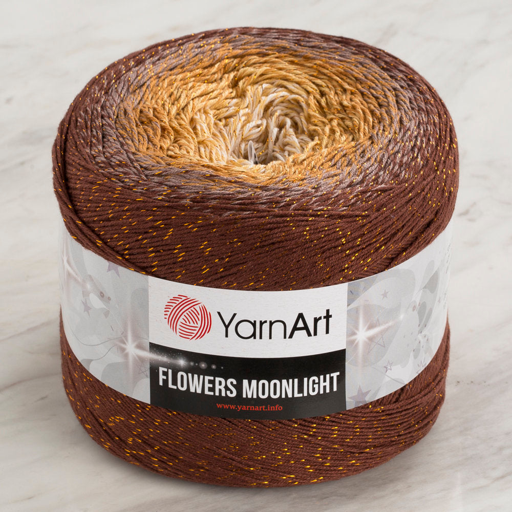 Yarnart Flowers Moonlight Simli Ebruli 260Gr El Örgü İpi - 3284